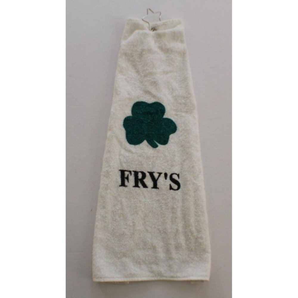 Fry's Three Leaf Clover Embroidered Golf bag Towel